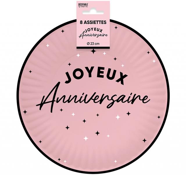 Assiettes Joyeux anniversaire