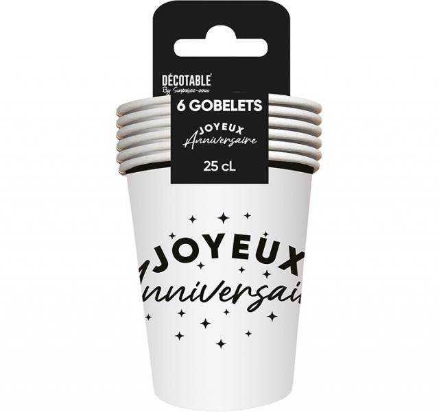 Gobelets Joyeux Anniversaire
