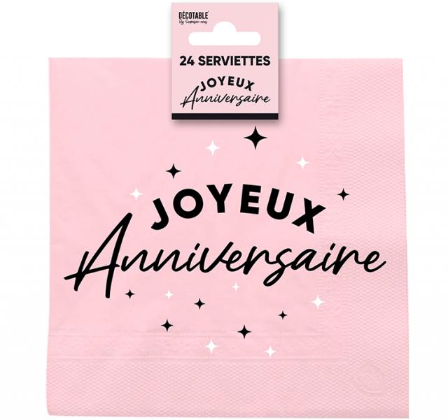 Serviettes Joyeux Anniversaire