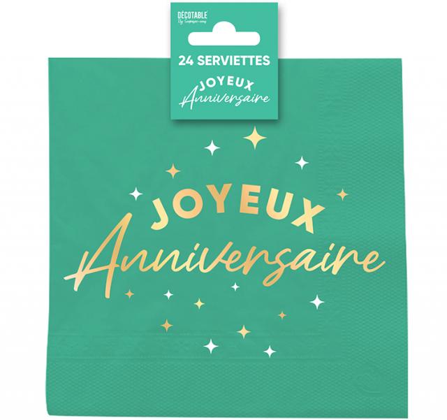 Serviettes Joyeux Anniversaire