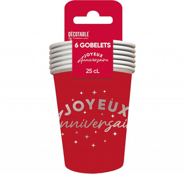 Gobelets Joyeux Anniversaire