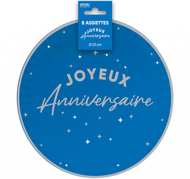 Assiettes Joyeux anniversaire