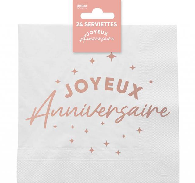 Serviettes Joyeux Anniversaire