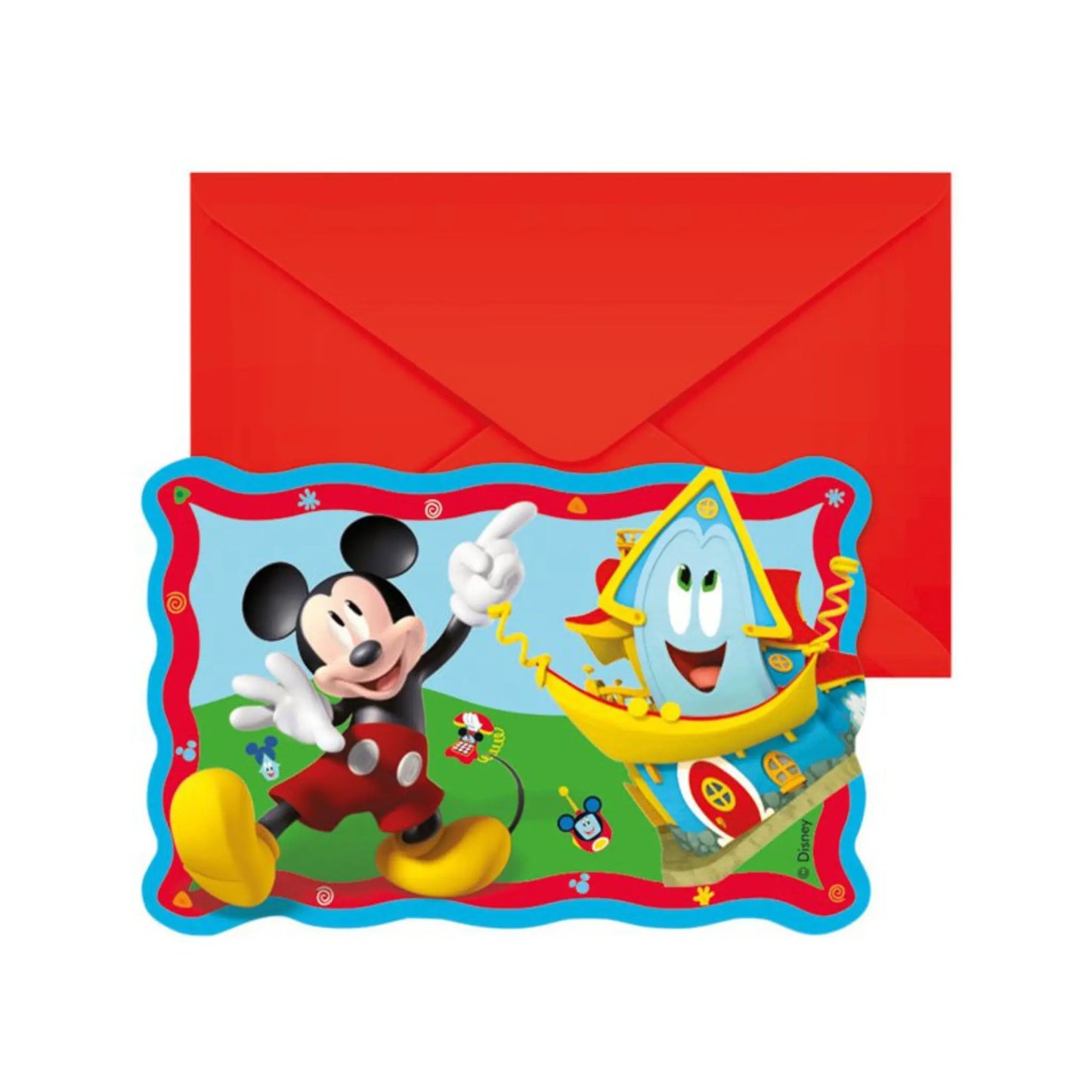 Cartes d’invitation anniversaire enfant Mickey Mouse - Lot de 6
