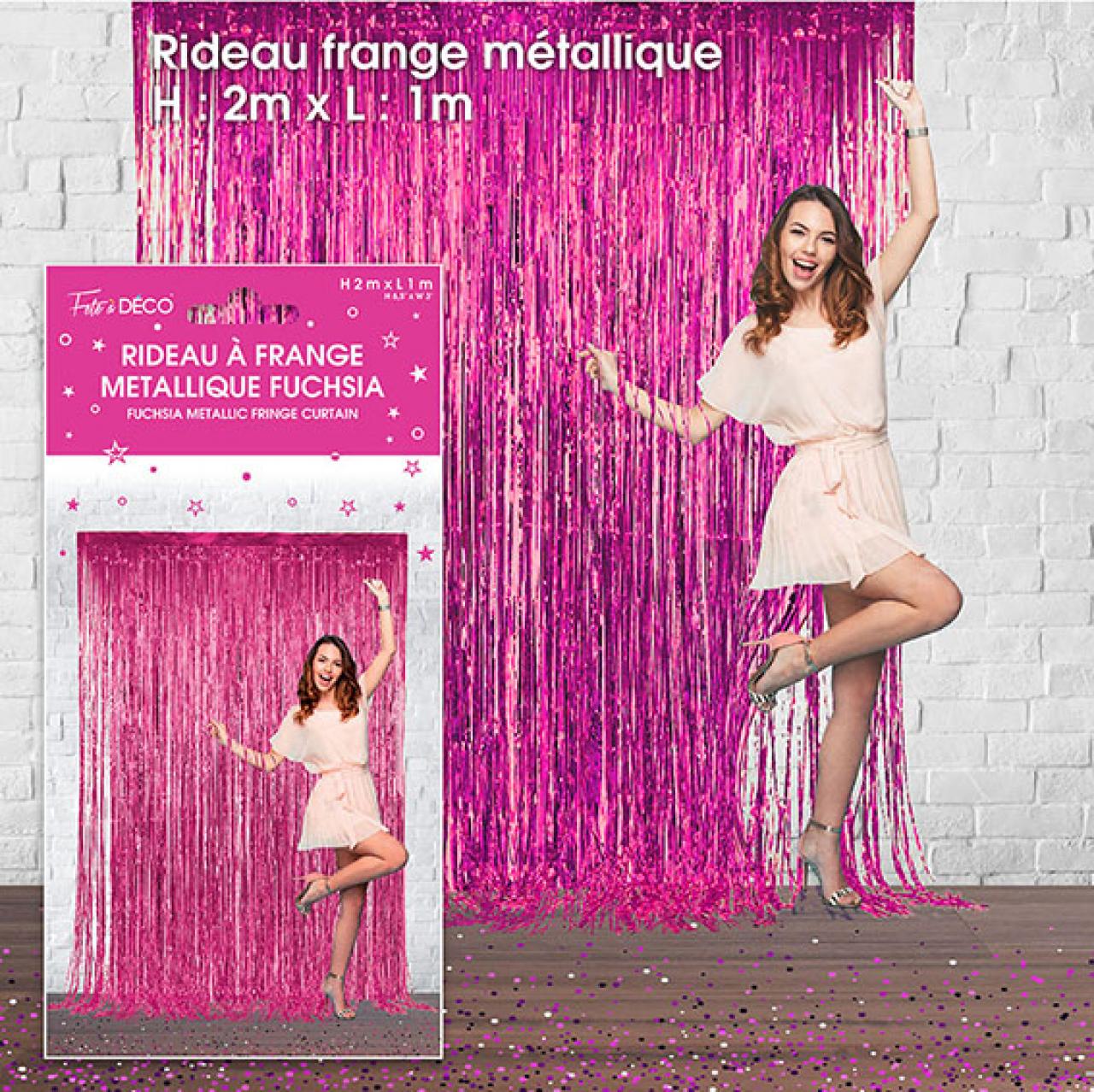 Rideau a franges métalliques