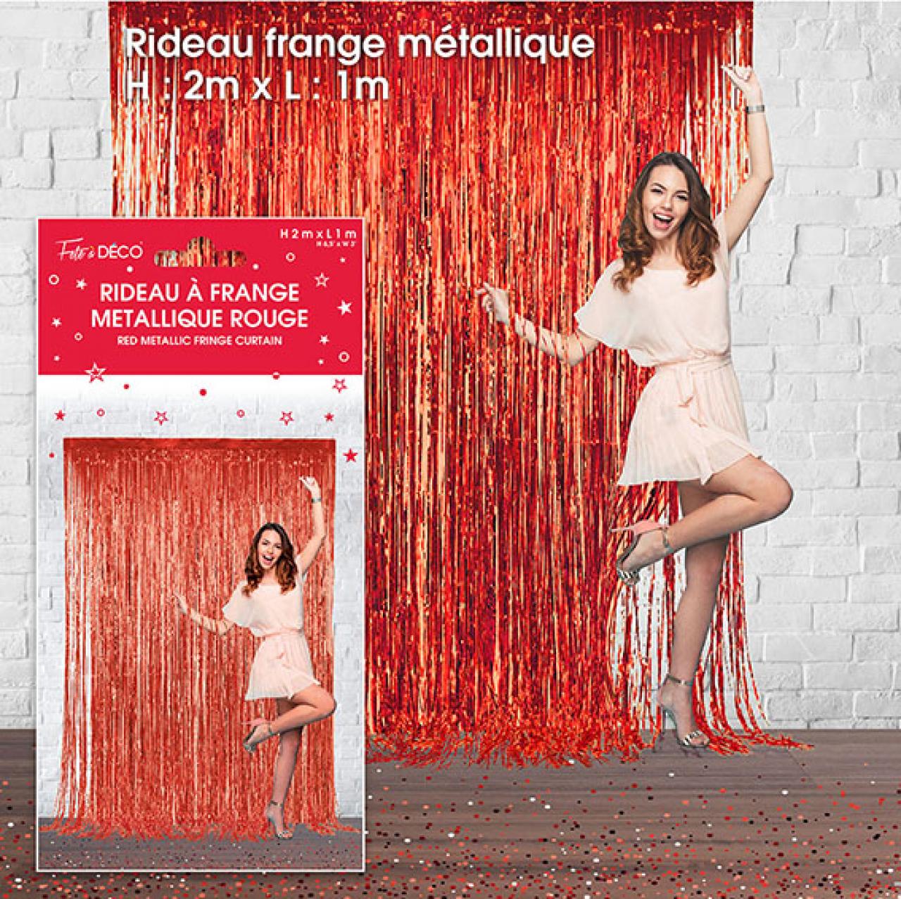 Rideau a franges métalliques