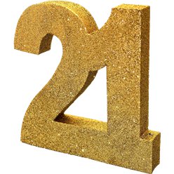 Décoration de table 21 ans