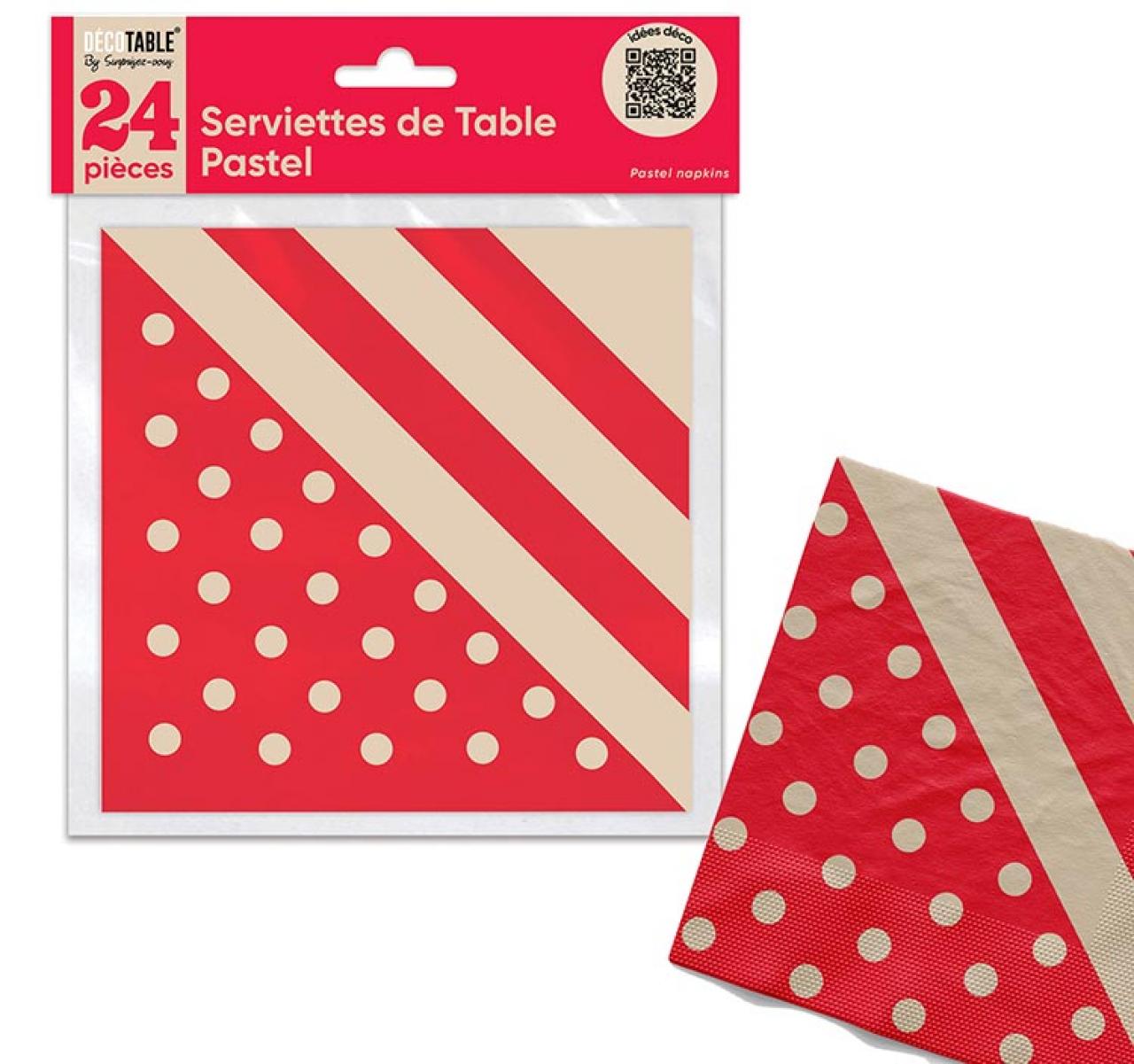 Serviettes Pastel