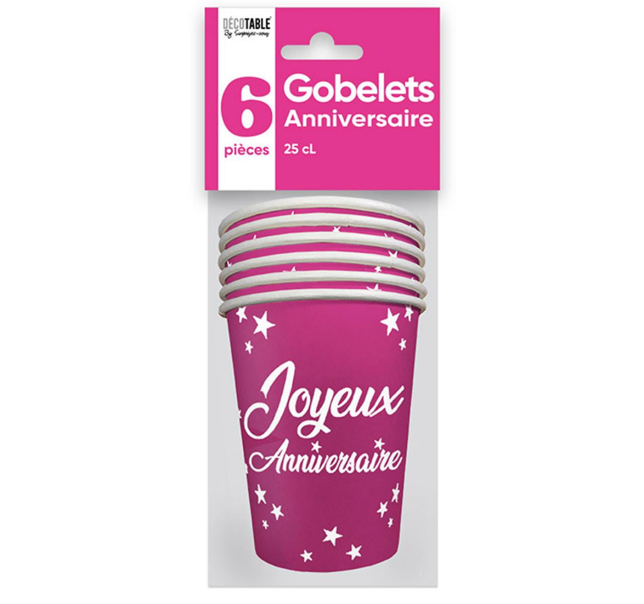 Gobelets anniversaire