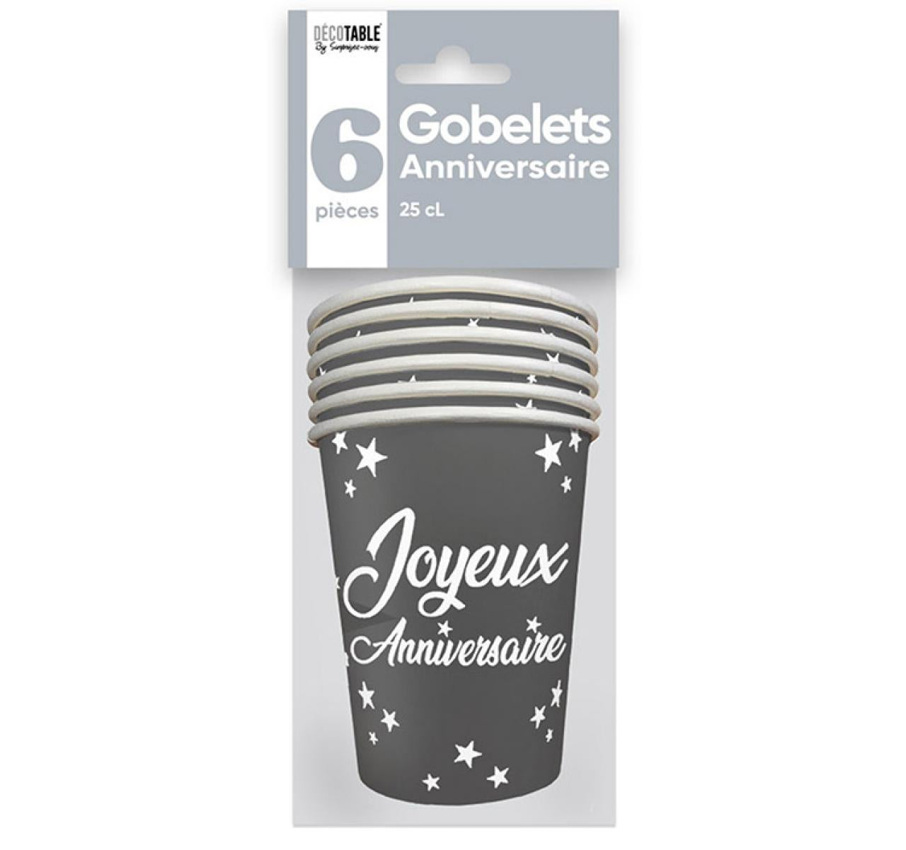 Gobelets anniversaire