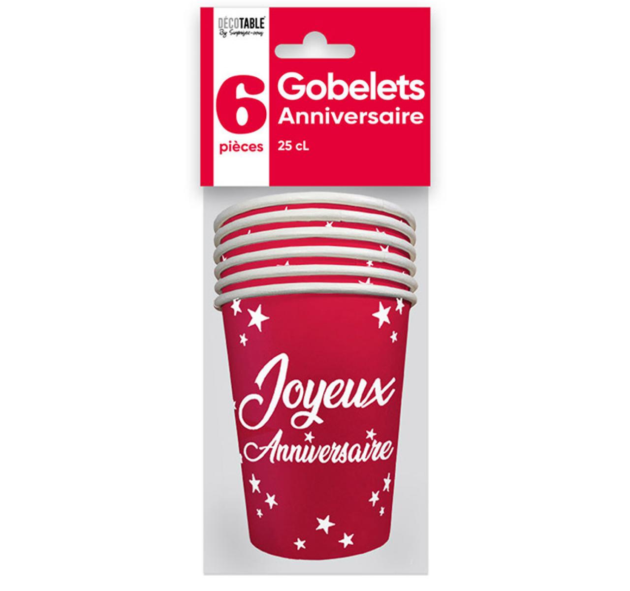 Gobelets anniversaire