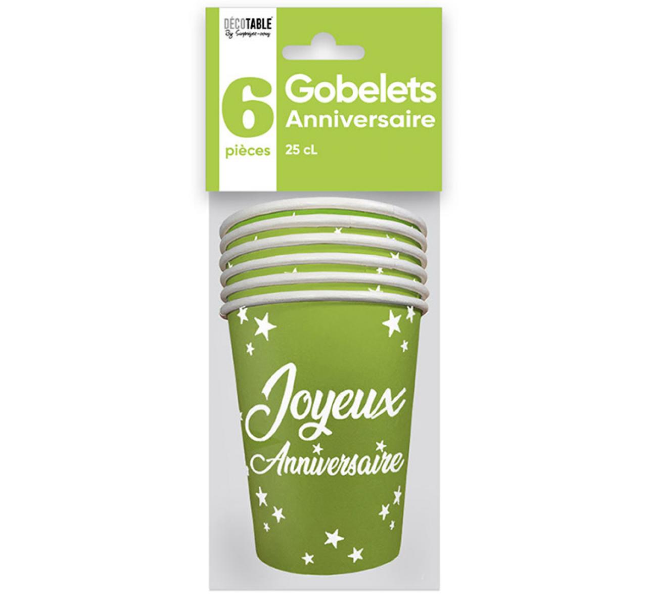 Gobelets anniversaire