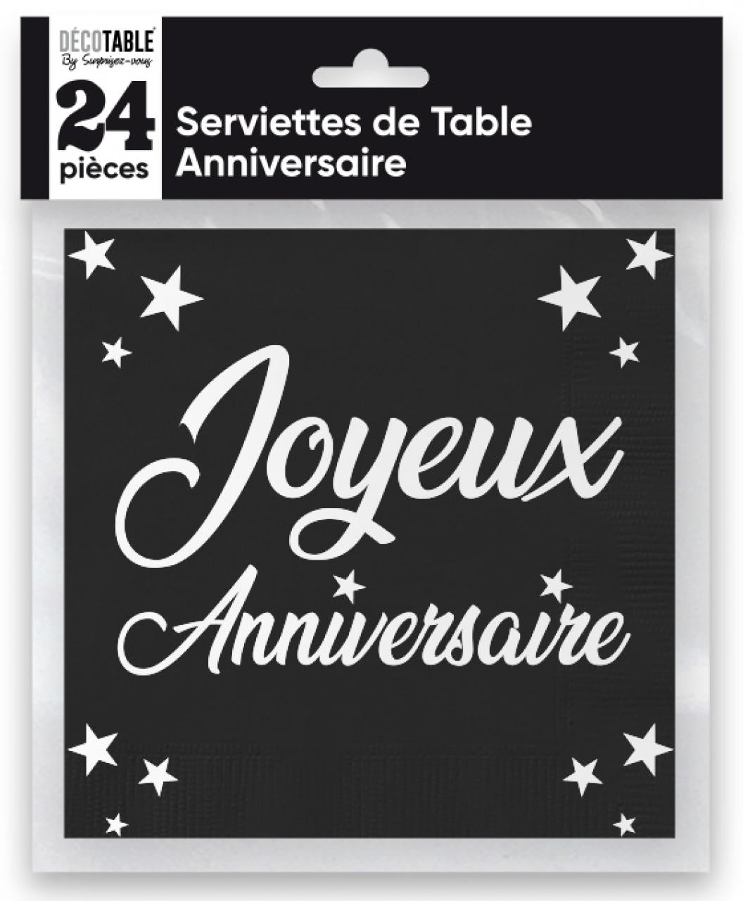 serviettes anniversaire