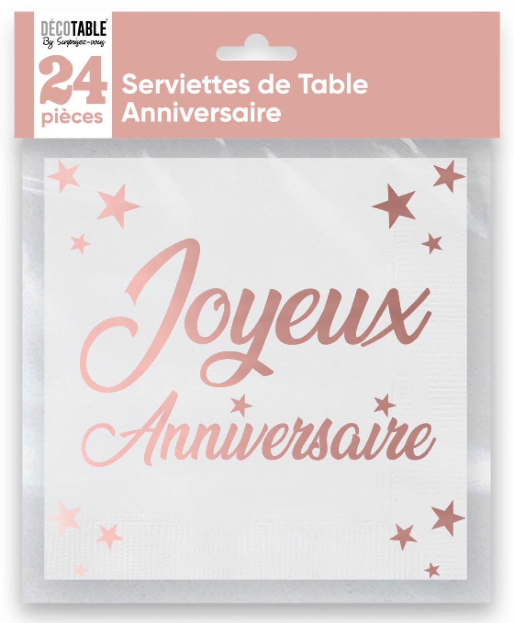 serviettes anniversaire