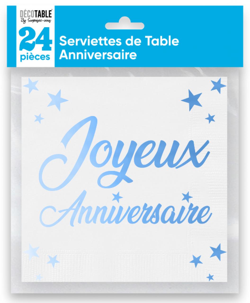 serviettes anniversaire