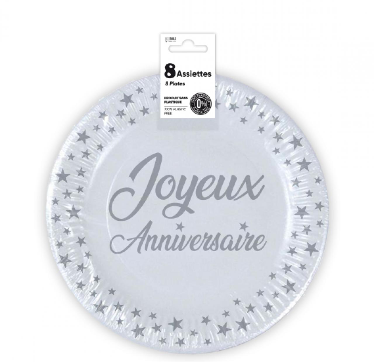 assiettes anniversaire