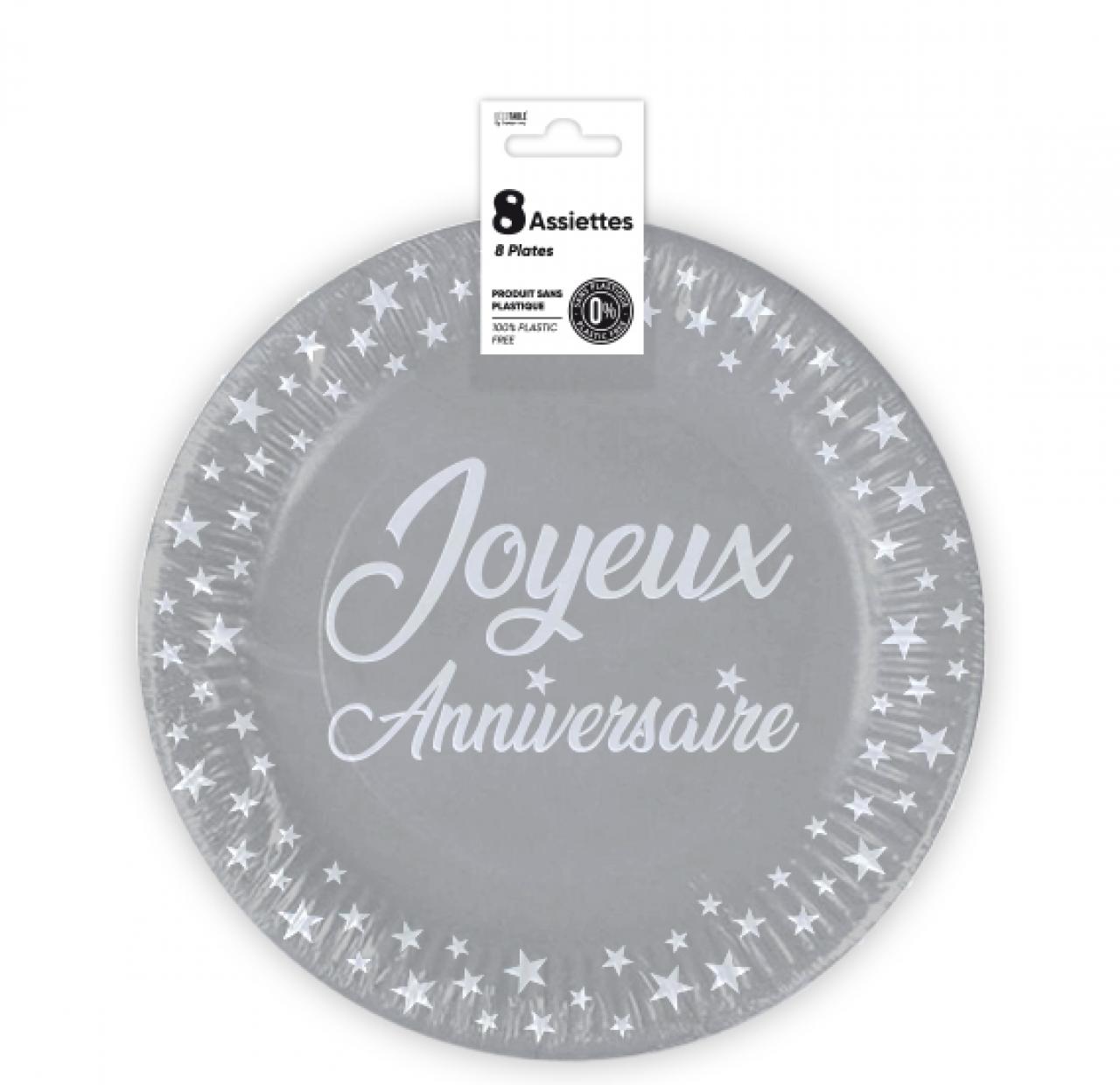 assiettes anniversaire