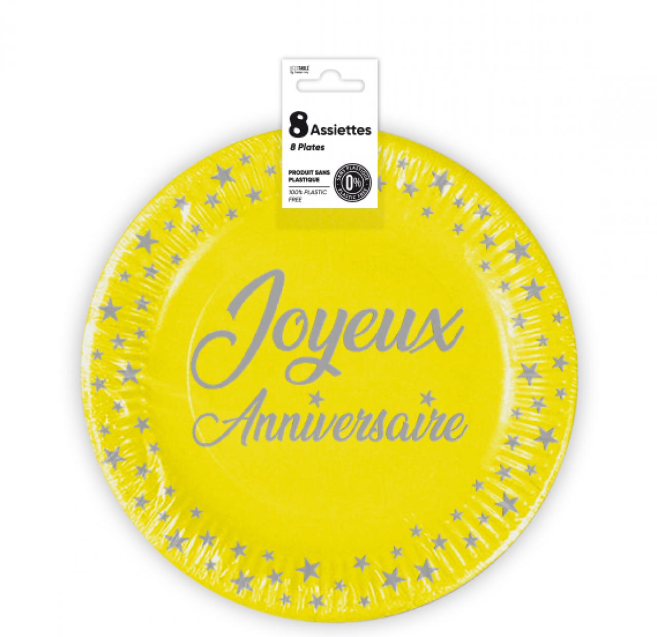 assiettes anniversaire