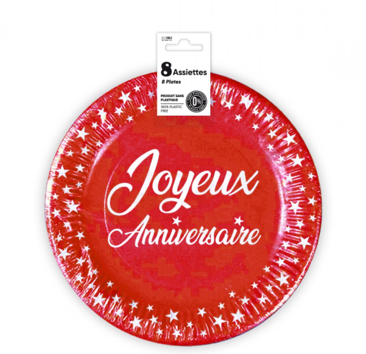 assiettes anniversaire