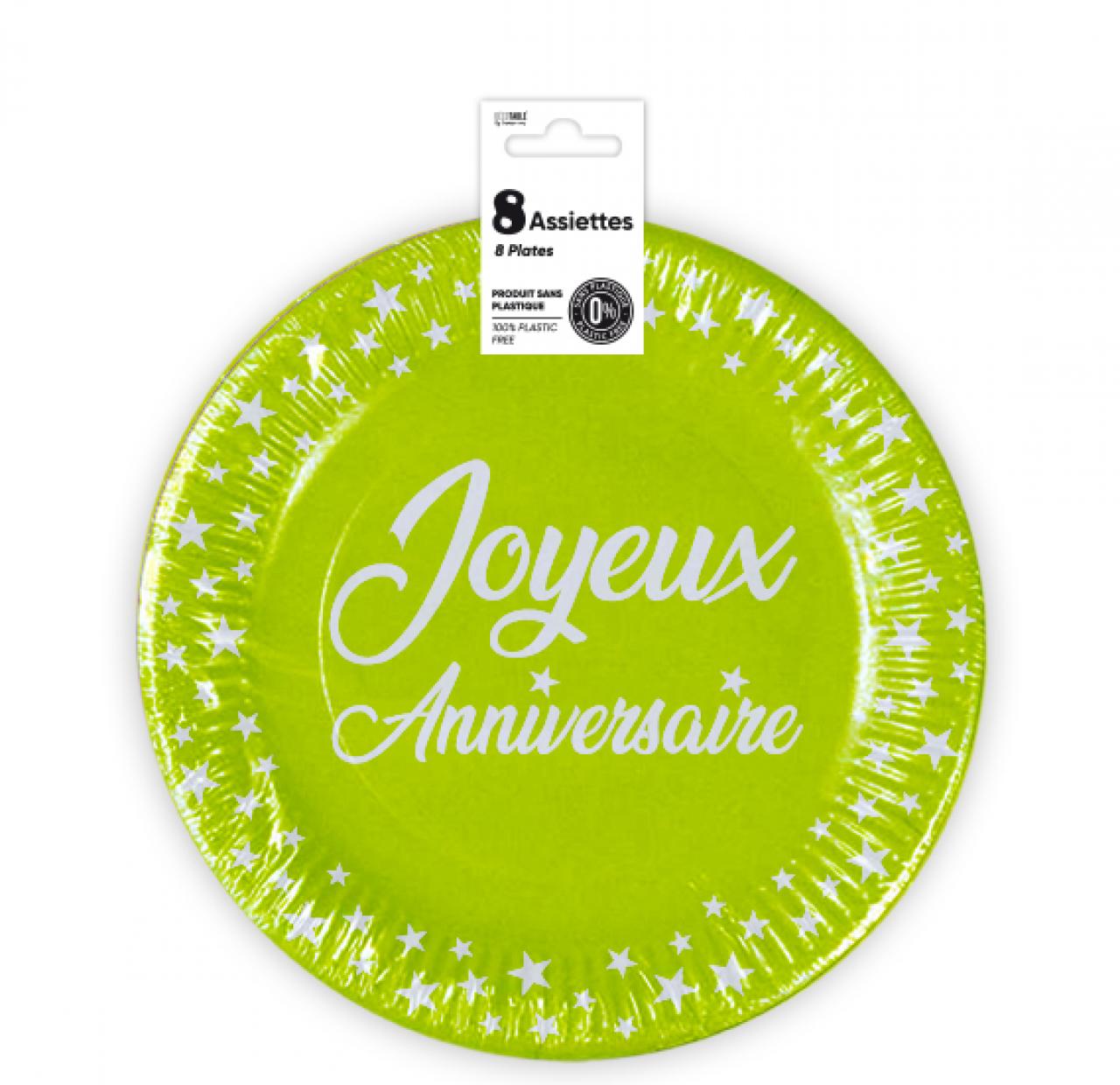 assiettes anniversaire