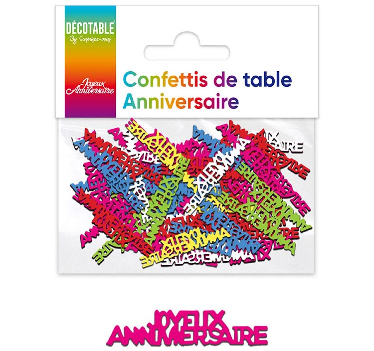 Confetti Joyeux Anniversaire papier